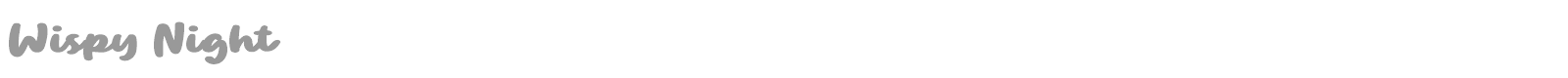 Wispy Night font preview
